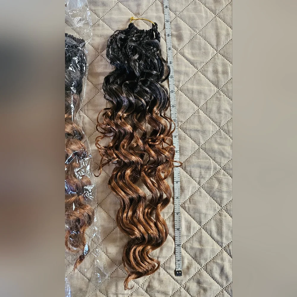 New Crochet hair, about 17 inches, 4 pack, braids